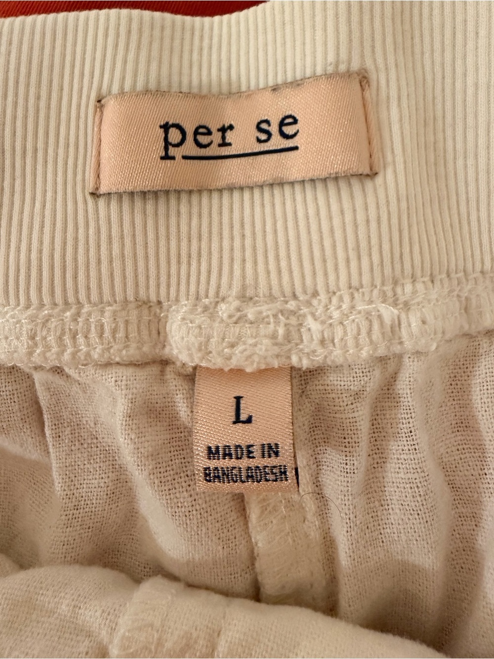 Per Se Off White High-Waist Drawstring Linen-Blend Shorts - Picture 4 of 4